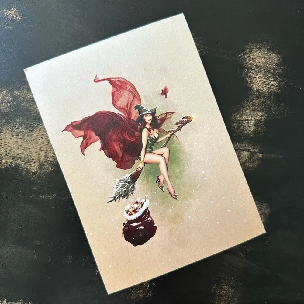 Christine McConnell Halloween DIY Queen Witch Craft Art Signed Holiday Print‎